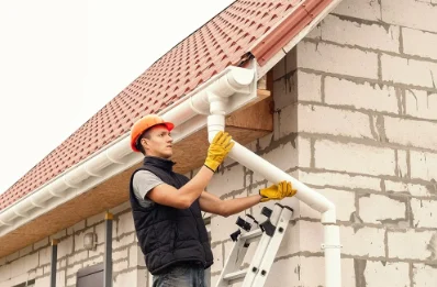 Pose et remplacement de gouttières à Volckerinckhove